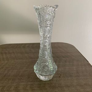 Vintage Czech Republic lead crystal bud vase